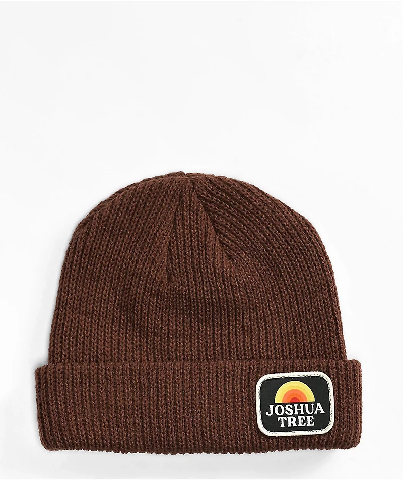American Needle Joshua Tree Fisher Knit Brown Beanie