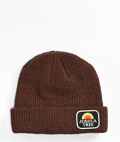 American Needle Joshua Tree Fisher Knit Brown Beanie