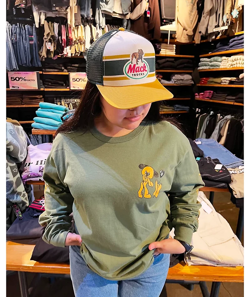 American Needle Sinclair Mack Trucks Green & Gold Trucker Hat