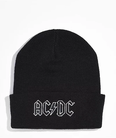 American Needle x ACDC Black Beanie