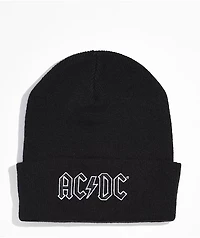 American Needle x ACDC Black Beanie