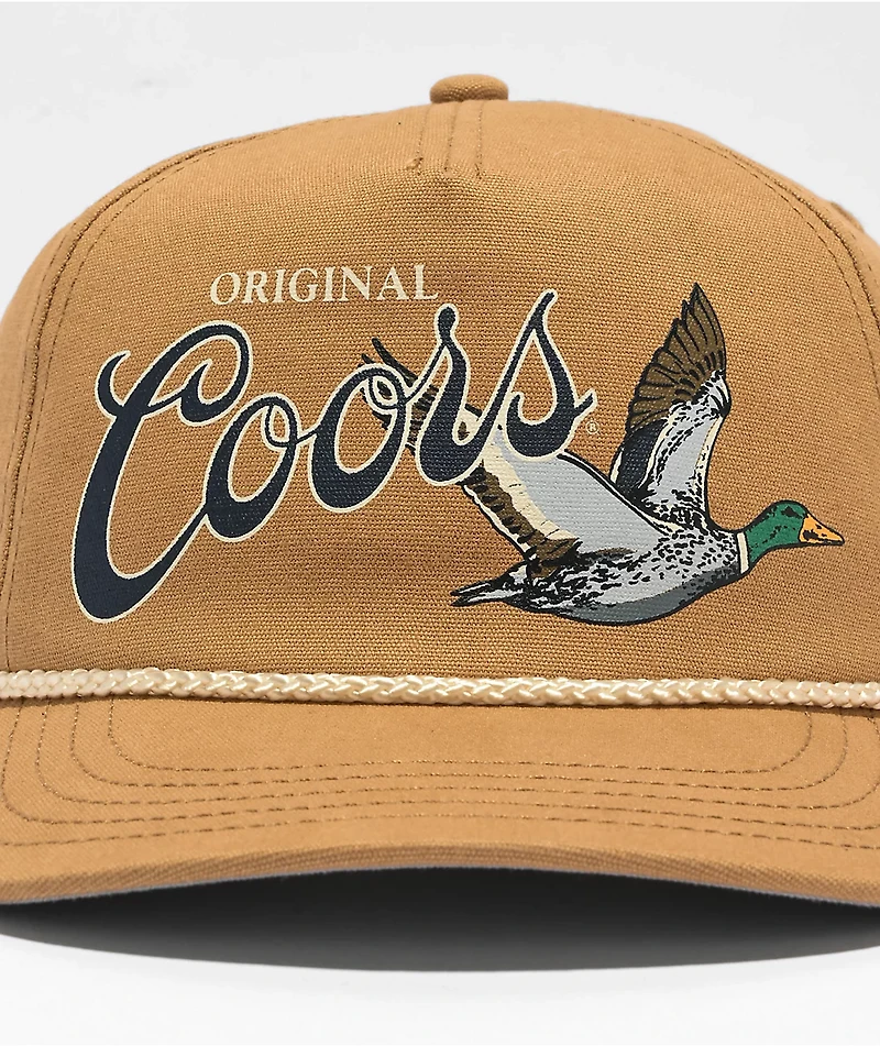 American Needle x Coors Mallard Brown Canvas Snapback Hat