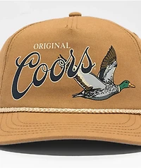 American Needle x Coors Mallard Brown Canvas Snapback Hat