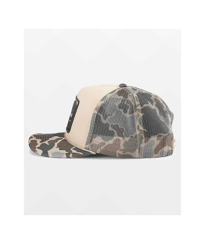 American Needle x Garage Beer Dog Camo Sand & Camo Trucker Hat