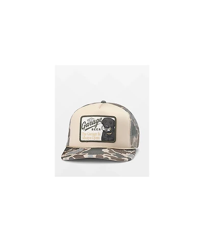 American Needle x Garage Beer Dog Camo Sand & Camo Trucker Hat