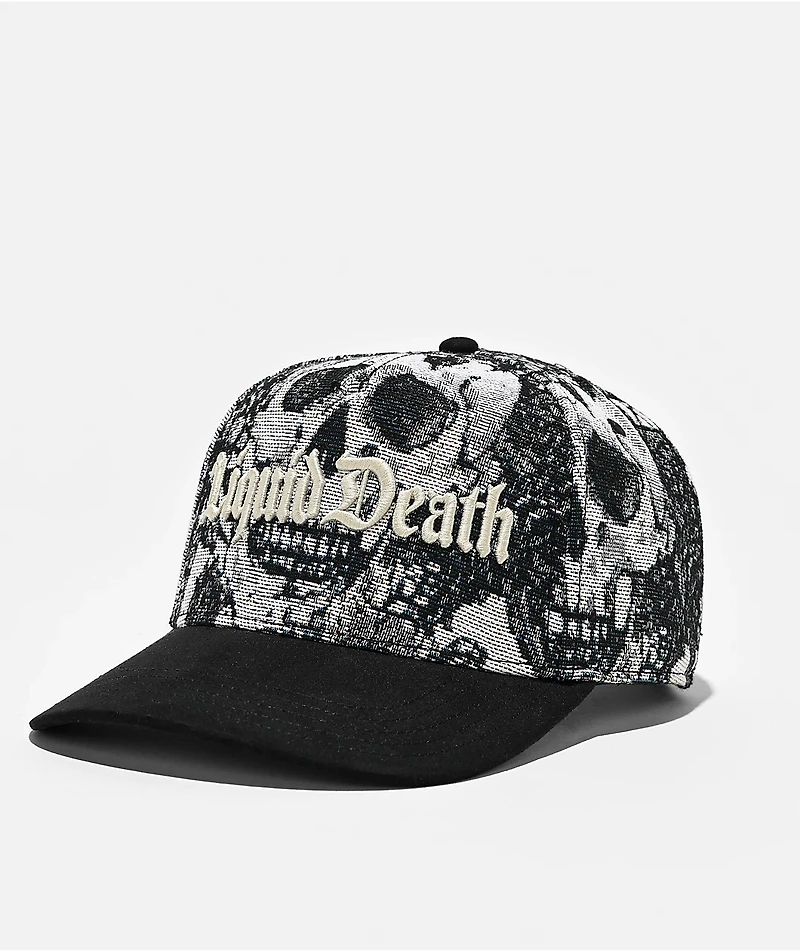 American Needle x Liquid Death Tapestry White Hat