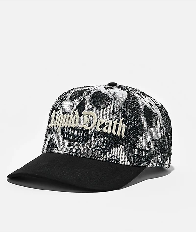 American Needle x Liquid Death Tapestry White Hat