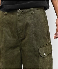 American Stitch Baggy Green Wash Cargo Denim Shorts