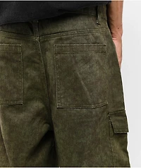 American Stitch Baggy Green Wash Cargo Denim Shorts