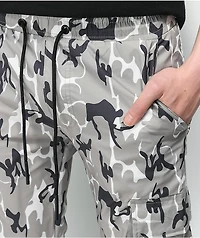 American Stitch Black & Grey Camo Cargo Jogger Pants