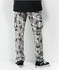 American Stitch Black & Grey Camo Cargo Jogger Pants