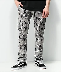 American Stitch Black & Grey Camo Cargo Jogger Pants