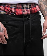 American Stitch Boxer Black Baggy Cargo Pants