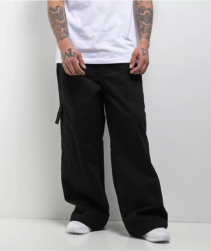 American Stitch Boxer Black Baggy Cargo Pants