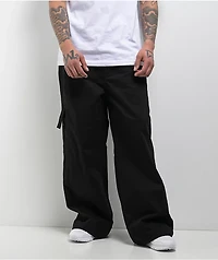 American Stitch Boxer Black Baggy Cargo Pants