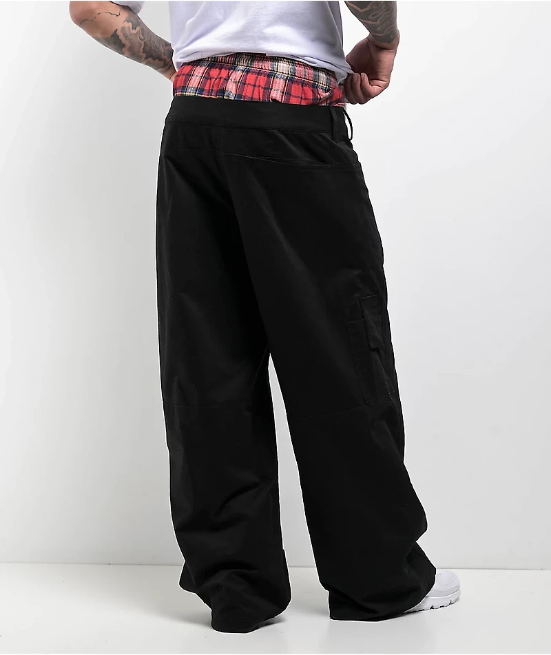 American Stitch Boxer Black Baggy Cargo Pants