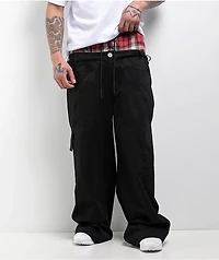 American Stitch Boxer Black Baggy Cargo Pants