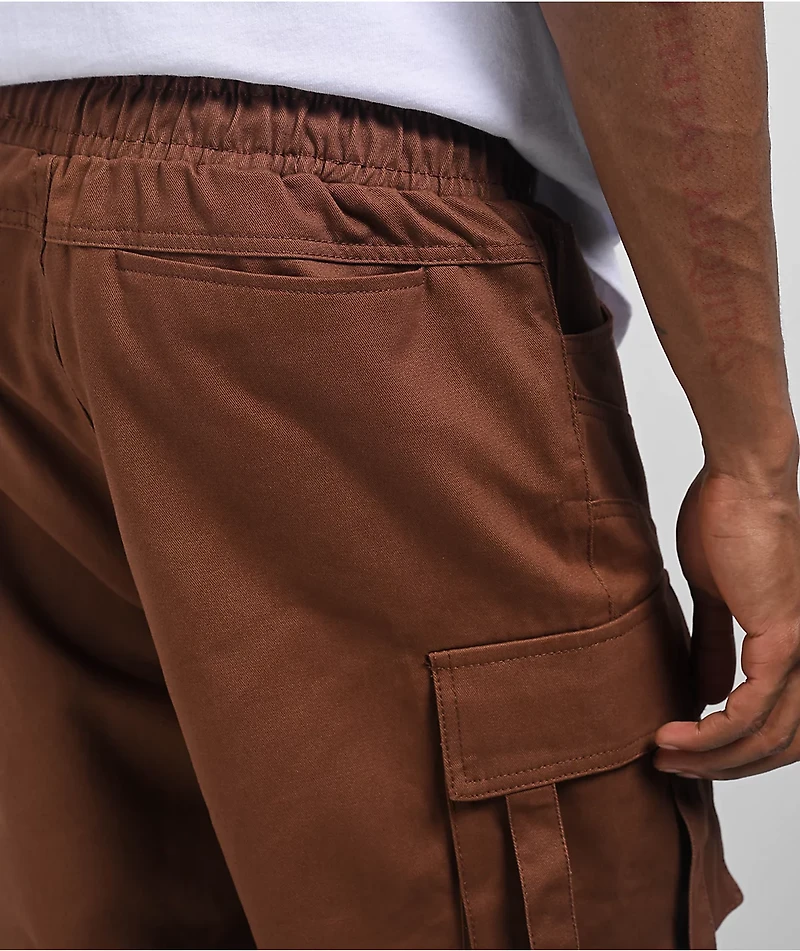 American Stitch Brown Wide Cargo Pants
