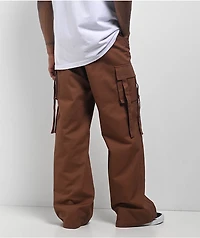 American Stitch Brown Wide Cargo Pants