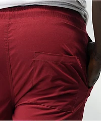 American Stitch Burgundy Nylon Cargo Pants