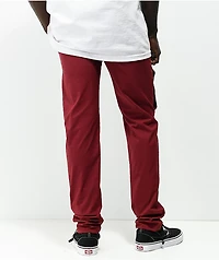 American Stitch Burgundy Nylon Cargo Pants