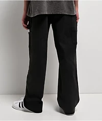 American Stitch Cross Rhinestone Double Knee Black Carpenter Jeans