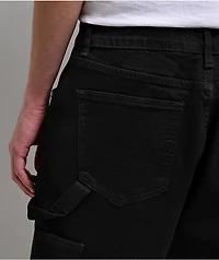 American Stitch Cross Rhinestone Double Knee Black Carpenter Shorts