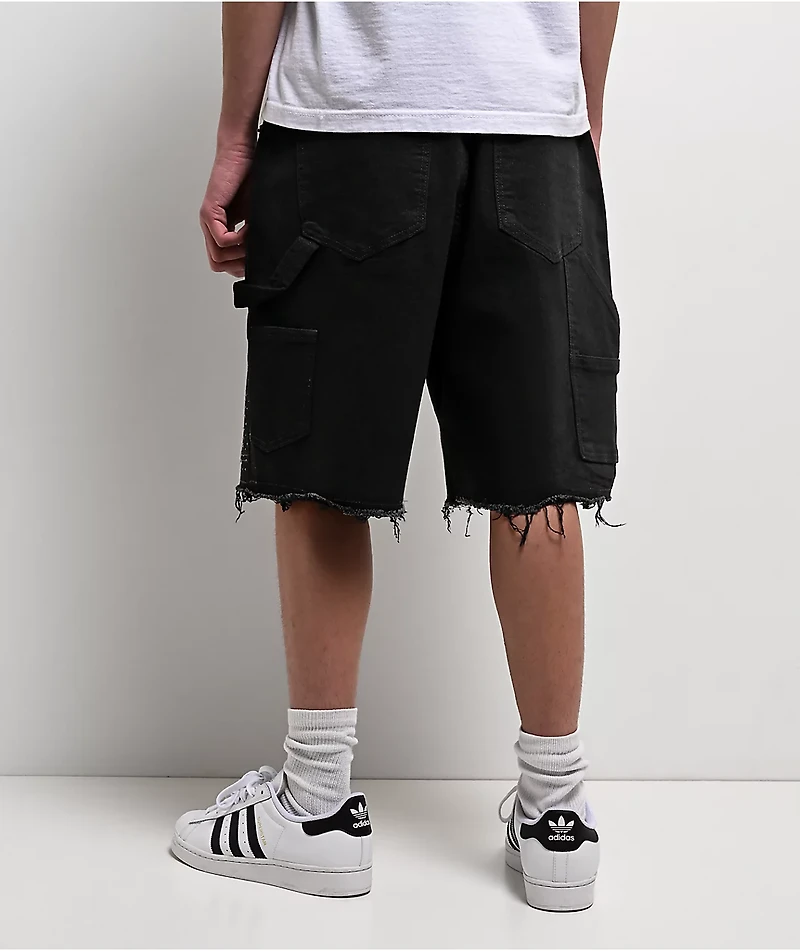 American Stitch Cross Rhinestone Double Knee Carpenter Shorts