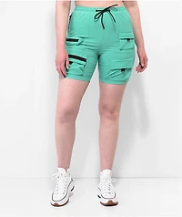 American Stitch Green Nylon Cargo Shorts