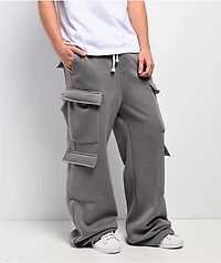 American Stitch Grey Cargo Loose Fit Sweatpants
