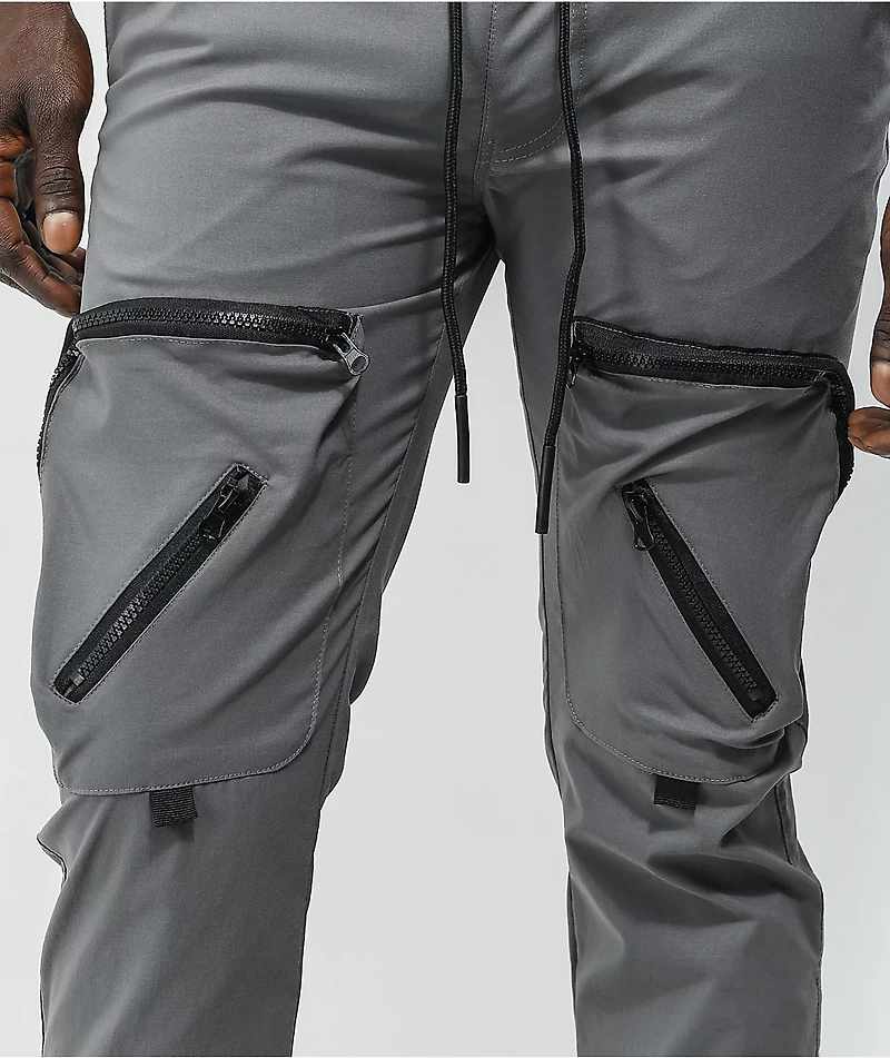 American Stitch Grey Nylon Cargo Pants