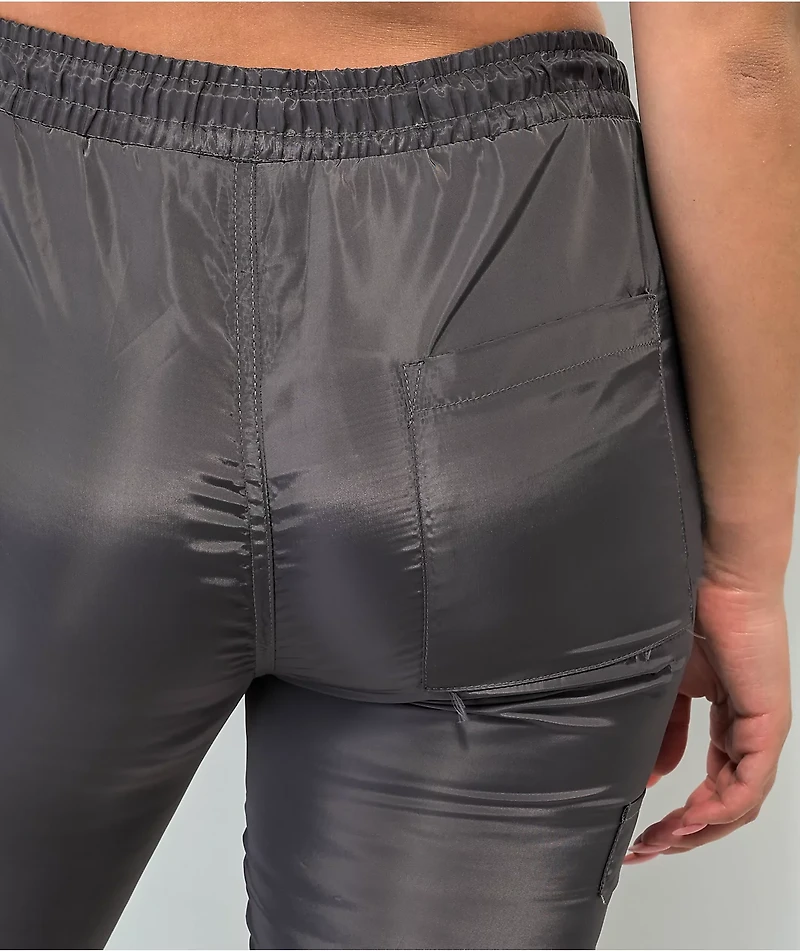 American Stitch Grey Satin Jogger Pants