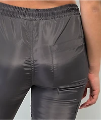American Stitch Grey Satin Jogger Pants