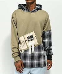 American Stitch Multi Pocket Grey Hoodie