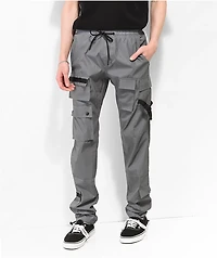 American Stitch Multi Pocket Reflective Grey Cargo Pants