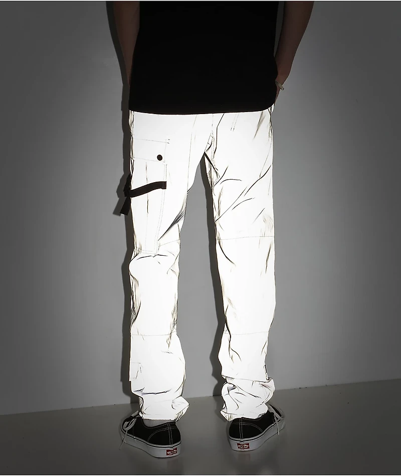 American Stitch Multi Pocket Reflective Grey Cargo Pants