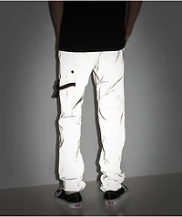 American Stitch Multi Pocket Reflective Grey Cargo Pants