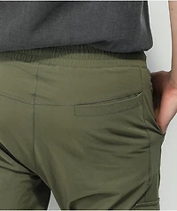 American Stitch Olive Strap Nylon Cargo Pants