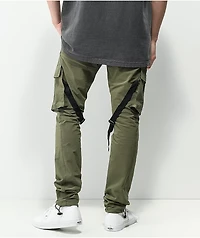 American Stitch Olive Strap Nylon Cargo Pants