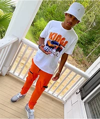 American Stitch Orange Cargo Pants