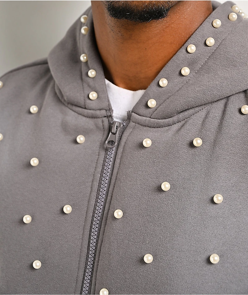 American Stitch Pearl Grey Zip Hoodie