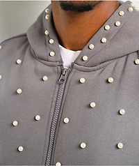 American Stitch Pearl Grey Zip Hoodie