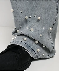 American Stitch Pearl Light Blue Wash Baggy Jeans