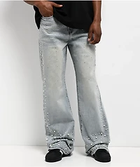 American Stitch Pearl Light Blue Wash Baggy Jeans