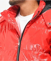 American Stitch Red Shine Puffer Jacket