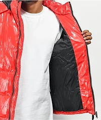 American Stitch Red Shine Puffer Jacket