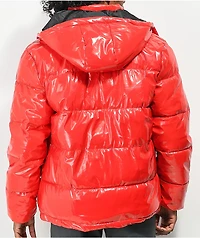 American Stitch Red Shine Puffer Jacket