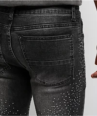 American Stitch Rhinestone Black Wash Bootcut Jeans