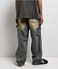 American Stitch Rhinestone Double Knee Blue Wash Carpenter Jeans