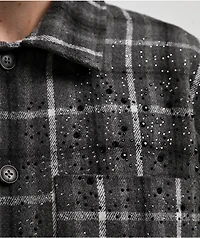 American Stitch Rhinestone Grey Flannel T-Shirt